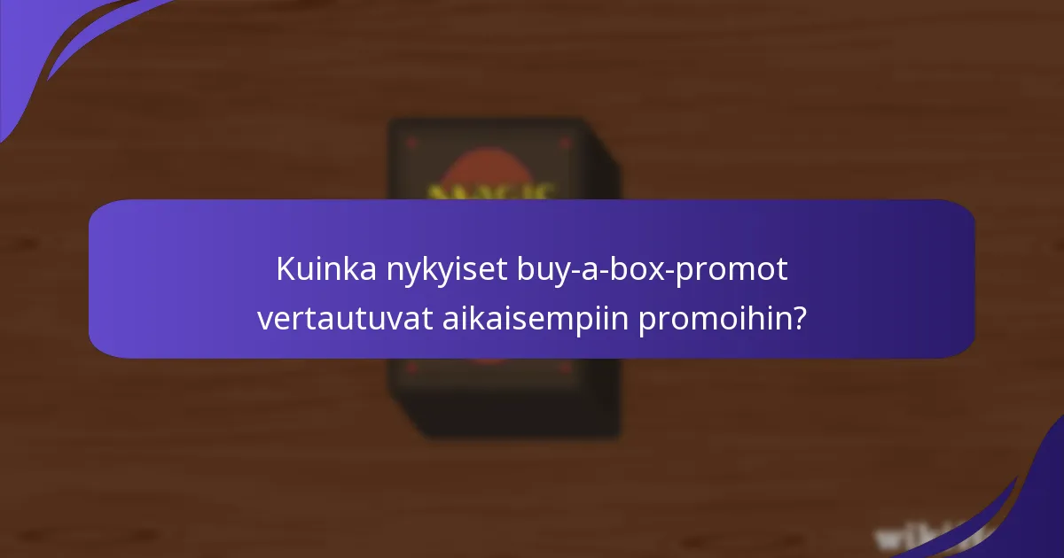 Mitkä eksklusiiviset kortit sisältyvät buy-a-box-promoon?