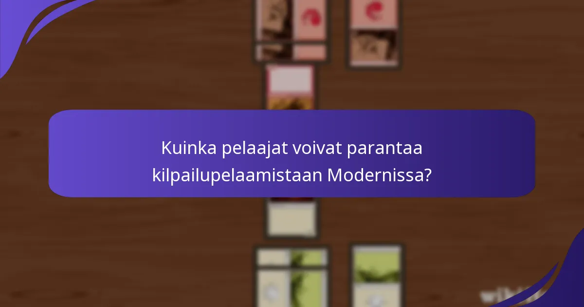 Mitkä korttipakkojen arkkityypit ovat suosittuja Modern-formaatissa?