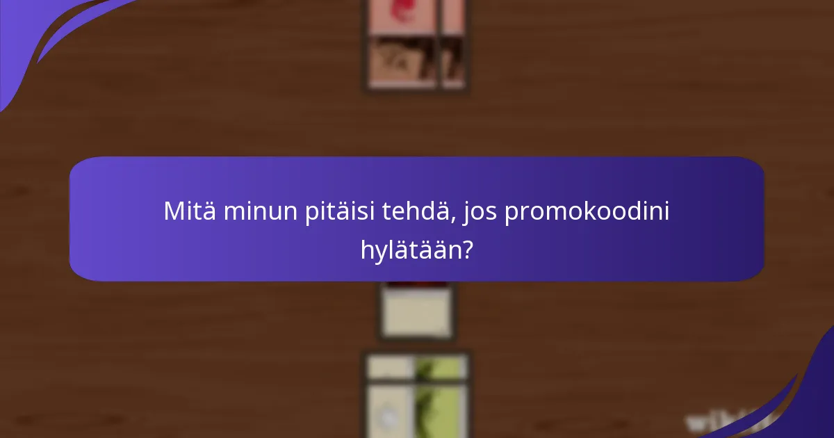Missä voin löytää tukiresursseja promokoodien osalta?