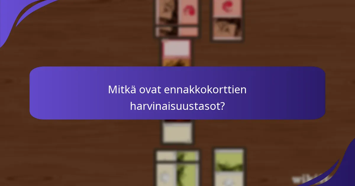 Mitkä ovat ennakkokorttien promootioarvot?