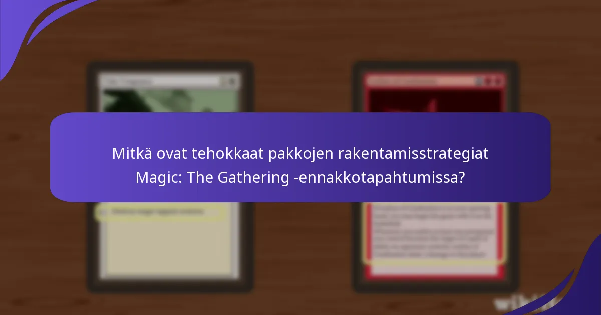 Mitkä resurssit voivat auttaa pakkojen rakentamisessa ja pelin valmistelussa?